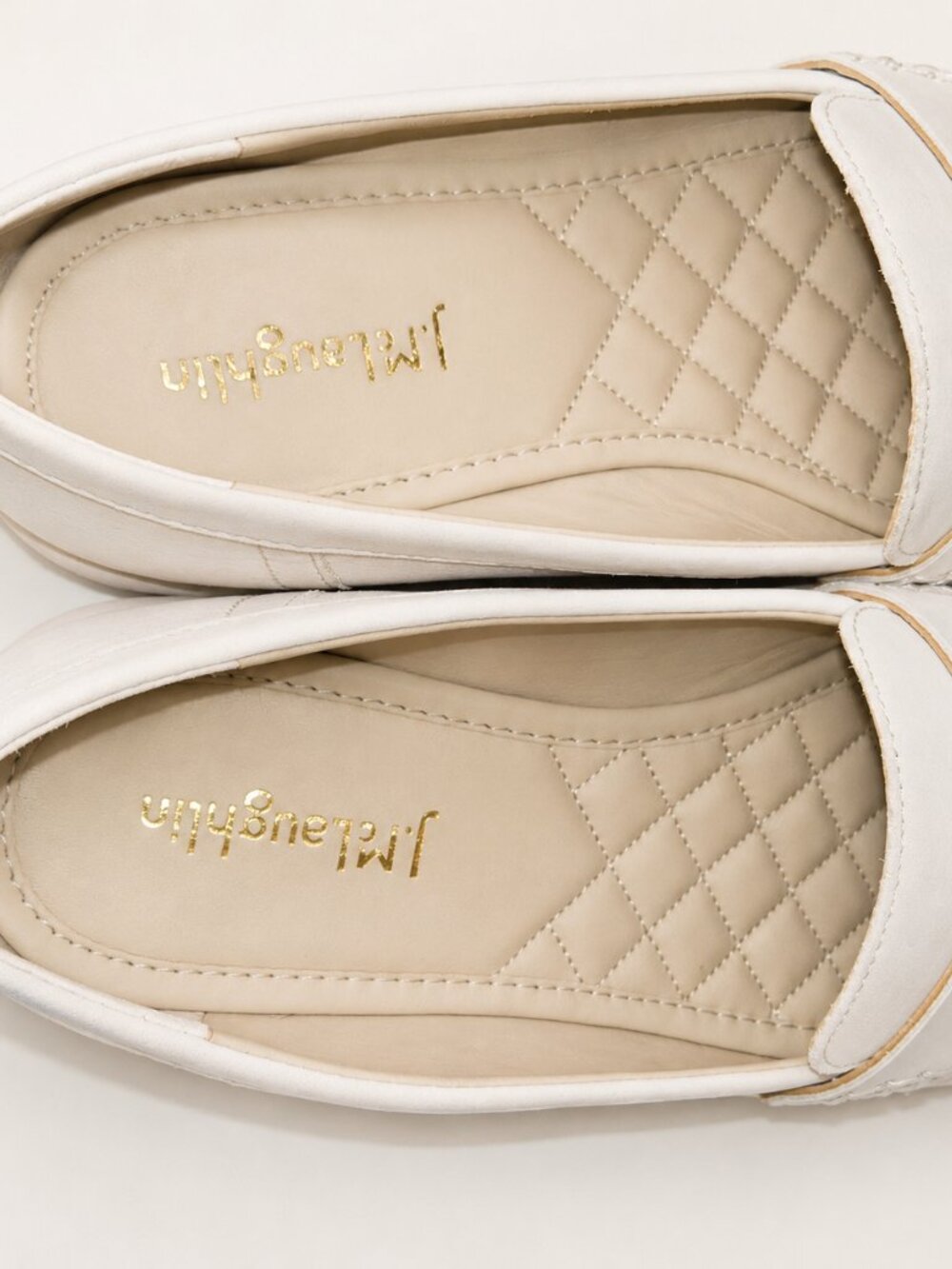 J. McLaughlin Women's Concetta suede Penny loafers in Ivory Sz. 7.5 - Picture 6 of 10